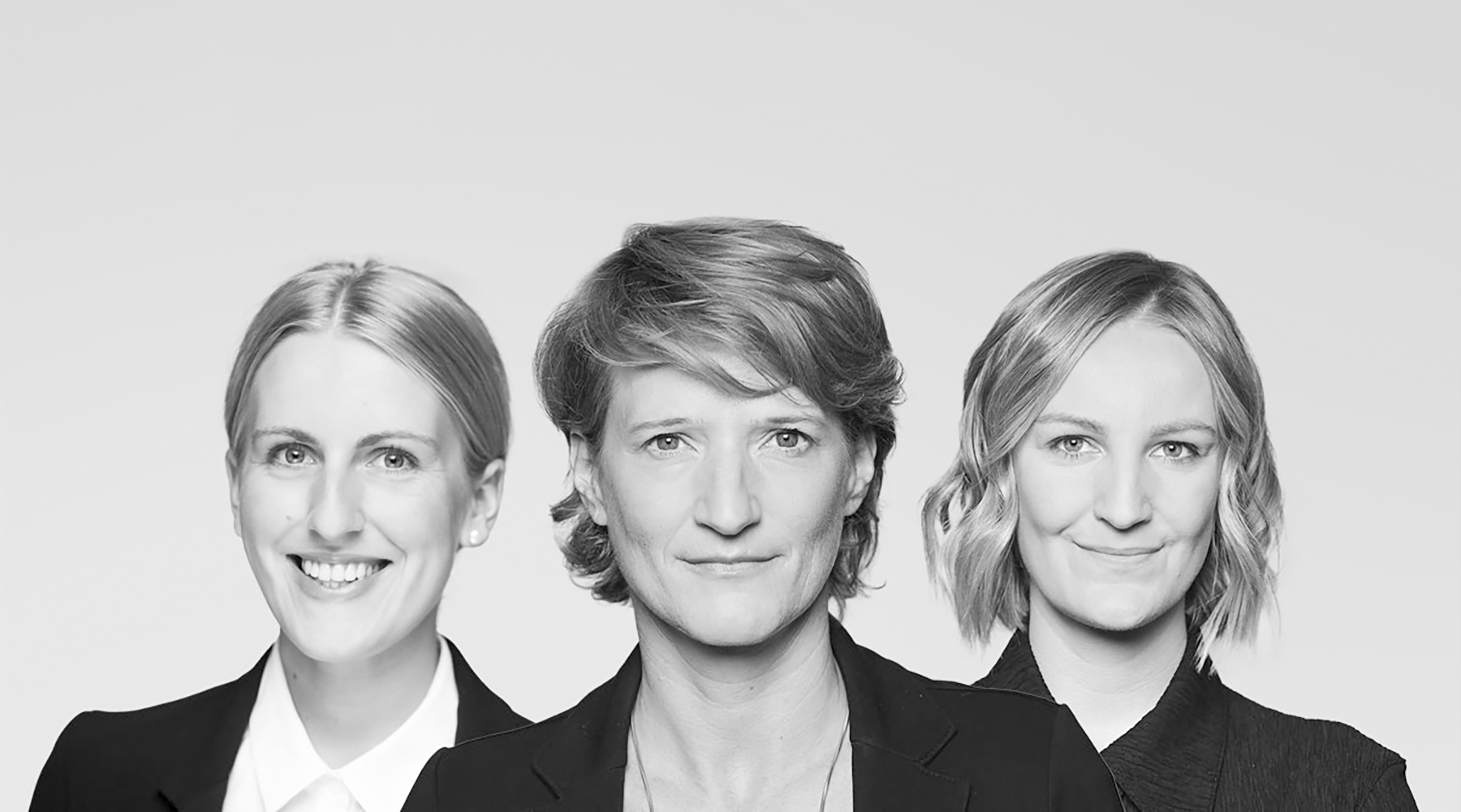 Portraits von Celline Cole, Lieselotte Mahler und Anna Oster