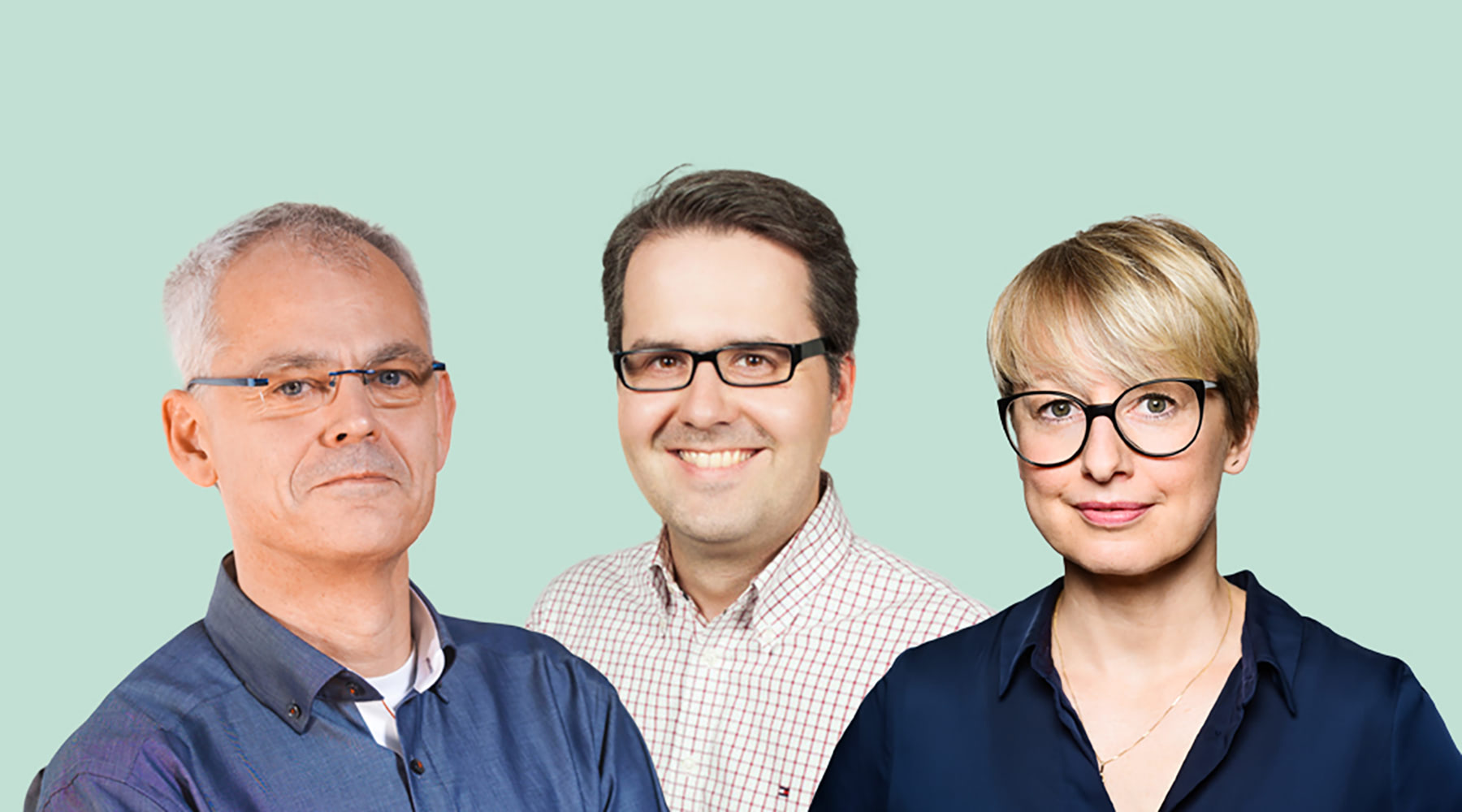 Portraits von Frank Rienaß, Jens Vogel und Claudia Noack